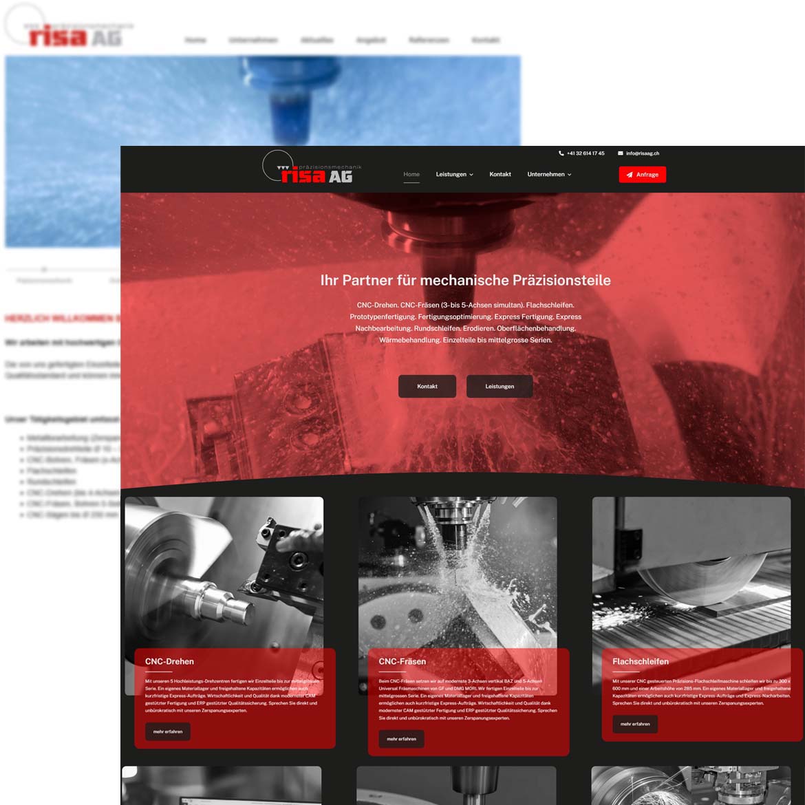 Risa Präzisionsmechanik AG - Newsbeitrag - neue Webseite